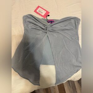 Edikted twisted split front tube top blue